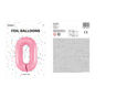Picture of FOIL BALLOON NUMBER 0 PASTEL PINK 34 INCH
